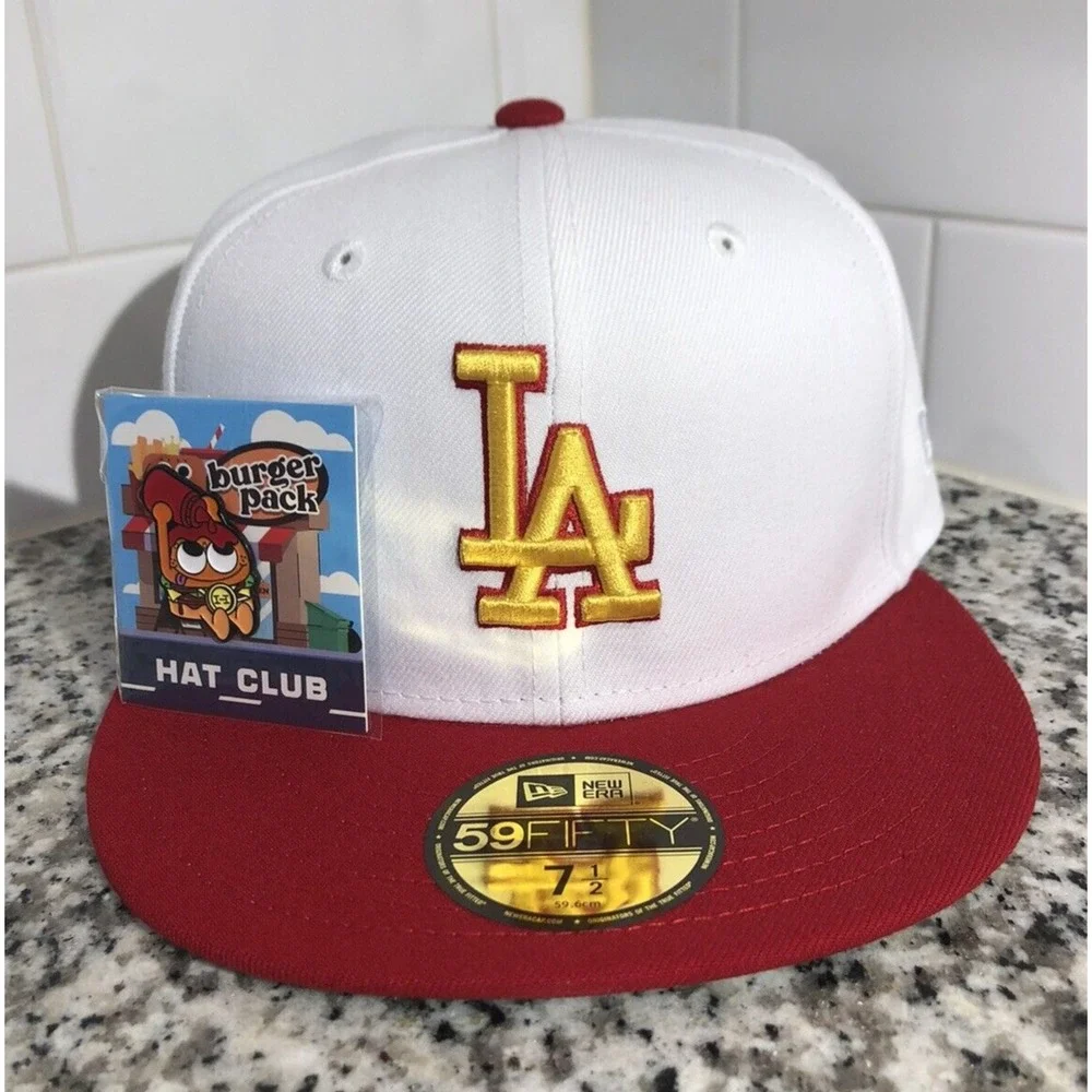 New Era Los Angeles Dodgers HAT CLUB In & Out Burger Pack 59FIFTY Hat Size 7 1/2